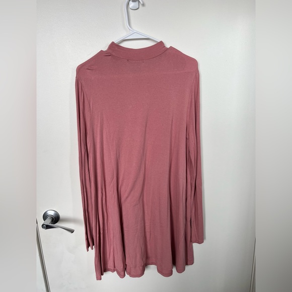 Forever 21 - Long Sleeve Pink T-Shirt Dress - Size L - Picture 5 of 5